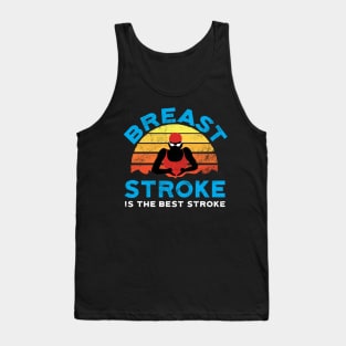 Retro Womens Breast Stroke Swimmer Tank Top